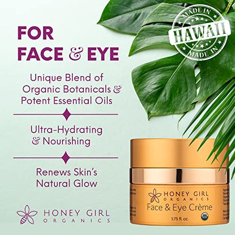 Face – Creme Facial Orgânico 50g | Hidratação Natural - Honey Girl Organics