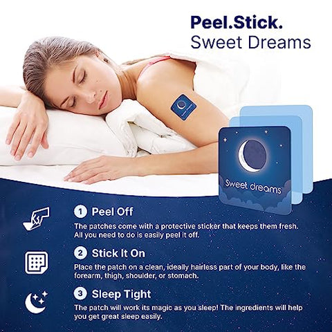 Wellamoon - Patches de Sono Original para Adultos Extra Forte | Adesivo de Sono com Melatonina Fácil de Aplicar : Original Sleep