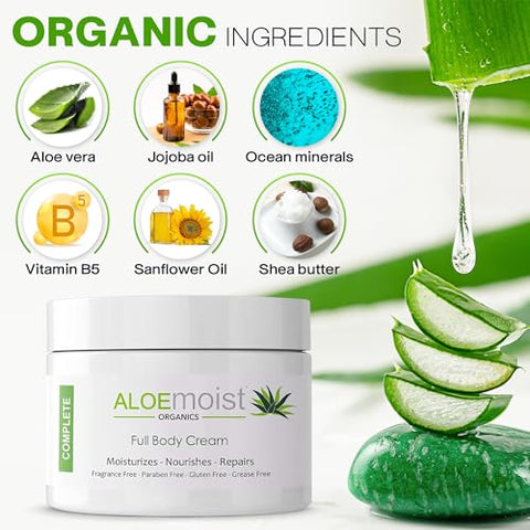AloeMoist - Loção Corporal Natural de Aloe Vera – Rosto | Hidratante Facial