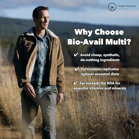 ADAPT NATURALS BY CHRIS KRESSER - Adapt Naturals Multivitamínico para Mulheres – Fórmula Completa para Saúde Feminina