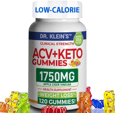 Generic - Keto ACV Gummies 1750mg – Gomas de Vinagre de Maçã com a Mãe – Suporte Avançado para Perda de Peso, Digestão e Limpeza – (120 Unidades)