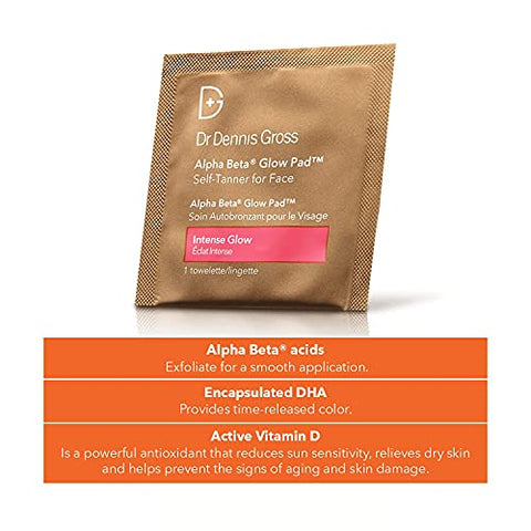 Alpha Beta Glow Pad Intense Glow para Rosto: Pele Opaca sem Brilho  Dr Dennis Gross - Dr Dennis Gross