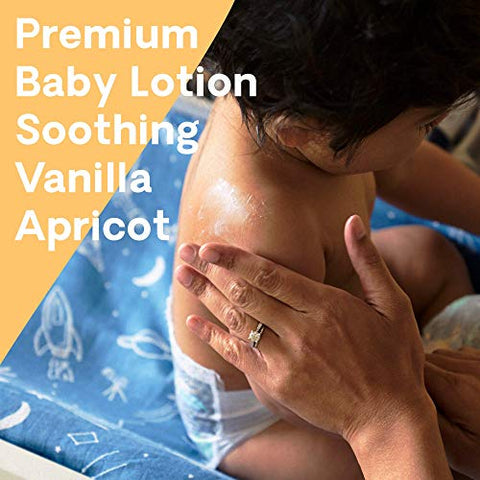 Loção Premium para Bebês I Vegana e Cruelty Free I Hidratante Não Oleoso para Bebês e Crianças I Fragrância de Baunilha e Damasco I 500ml (2 Pacotes de 250ml) - Hello Bello