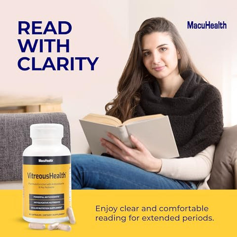 VitreousHealth – Suplemento Ocular Baseado em Evidências – 90 Cápsulas - Macuhealth