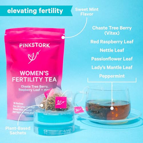 Chá de Fertilidade Orgânico Pink Stork – Auxilia na Concepção para Ela