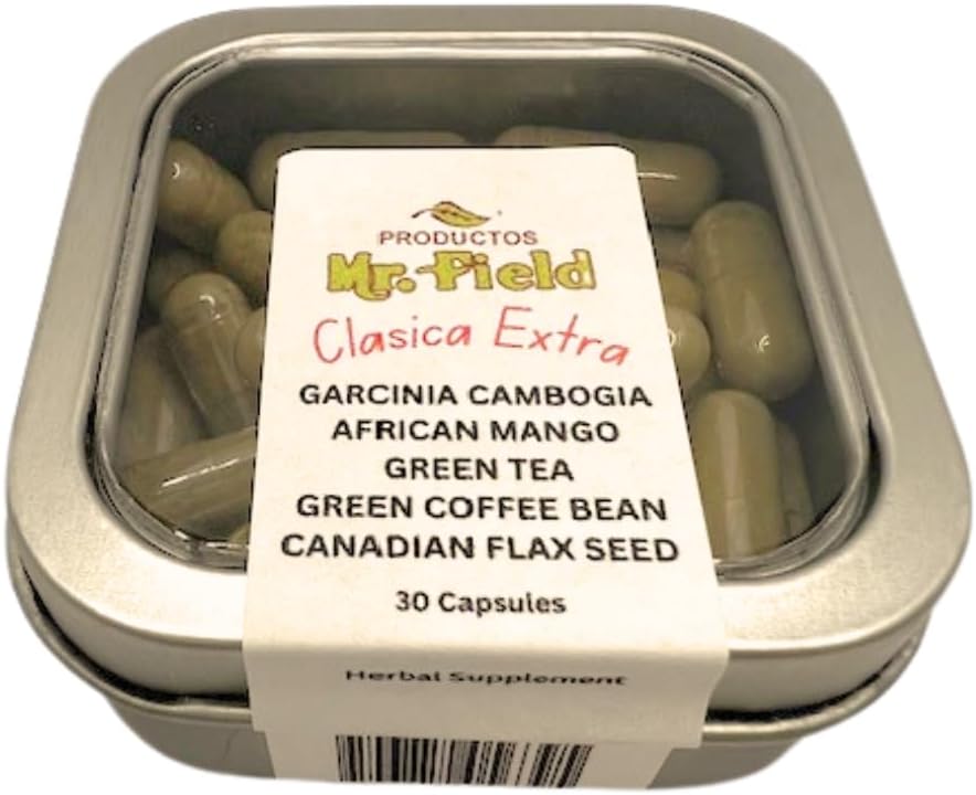 PRODUCTOS MR. FIELD - Mr Field Clasica EXTRA – Garcinia Cambogia, African Mango, Chá Verde, Café Verde, Semente de Linhaça Canadense – 100% Natural e Eficaz