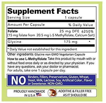 AND GIVE US TODAY OUR DAILY - L-Methylfolate 15 mg / 15000 mcg – Fólico Ativo de Força Máxima, 5-MTHF, Cápsulas Vegetarianas 90 Unidades (Fornecimento de 3 Meses)