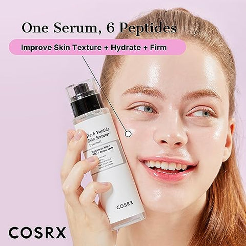 Booster Toner Serum Peptídeo Colágeno 6X 150mL, Essência Facial Renovadora da Pele, Niacinamida - COSRX