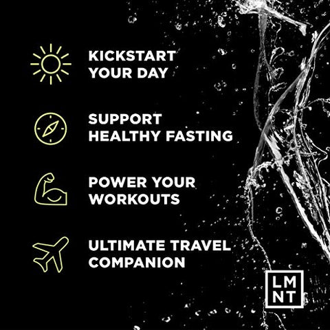 Drink LMNT - LMNT Zero Sugar Electrolytes – Citrus Salt | Mix para Bebida | 30 Sachês | Marca LMNT