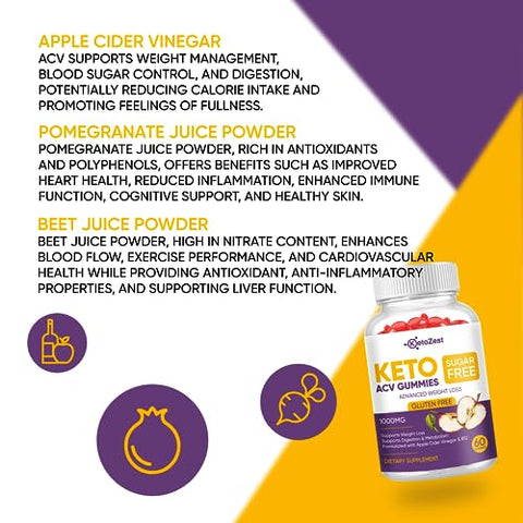KetoZest - Keto Acv Gummies: Perca Peso Avançado com Saborosos Gummies de Maçã e Vinagre de Maçã