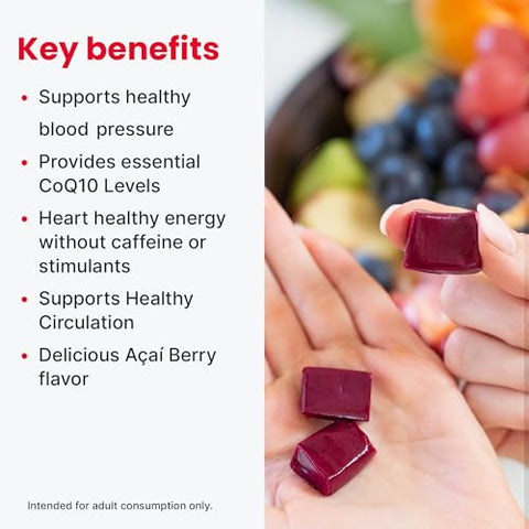 SuperBeets Heart Chews Advanced – 100mg de CoQ10 + Beterraba - humanN