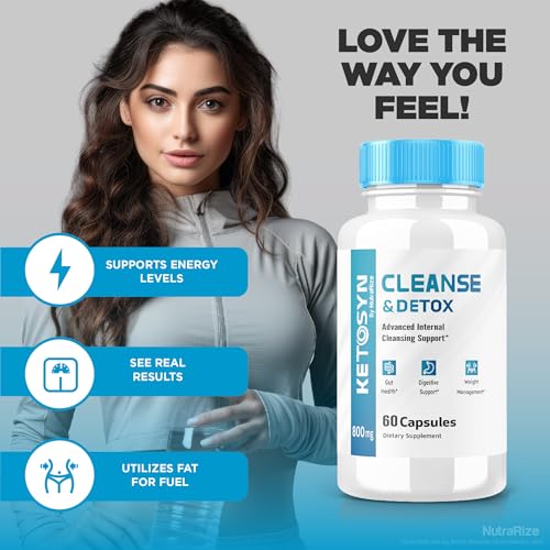 NutraRize - (2 Pacotes) Ketosyn Cleanse – Limpeza Avançada para uma Dieta Cetogênica | 60 cápsulas | Fórmula Poderosa | Acelera a Queima de Gordura | Resultados Rápidos