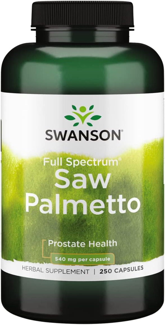 Saw Palmetto – Saúde da Próstata, Cabelo e Sistema Urinário – 540mg 250 Cápsulas - Swanson