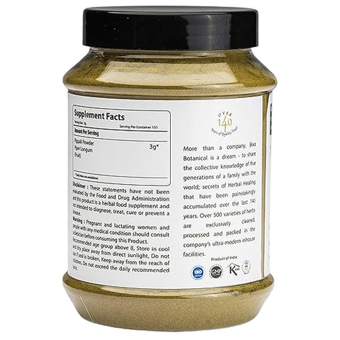 bixa BOTANICAL - Bixa BOTANICAL Pó de Piper Longum 454g (Pippali Fruit) | Tempero | Aroma Intenso | Suplemento Herbal Ayurvédico | Sem Glúten, Não-OGM, Esterilizado a Vapor