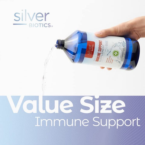 American Biotech Labs - Silver Biotics Nano SilverSol Ag₄O₄ 10 PPM | Suporte Imunológico Natural | 946 ml | Bio-Hacking para Fortalecimento do Sistema Imunológico