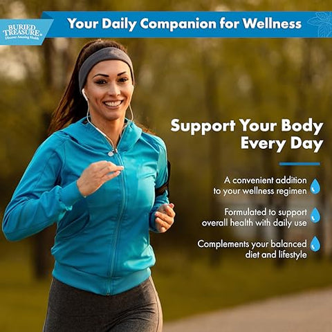 Fulvic Mineral Drops – Concentrado de Ácido Fulvico Entrega Minerais Traços como Suplemento Líquido de Minerais Coloidais – Apoio Energético com Minerais Traços - Buried Treasure