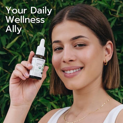 AROMAVITA - Óleo de Orégano Grego ImunON – 86-90% Carvacrol – Fortalecimento Extra, Suporte Imunológico e Digestivo – Suplemento à Base de Plantas – Vegano, Não Transgênico, Sem Glúten – 30ml