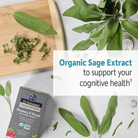 Dr. Formulated Saúde Cerebral Orgânica Memória – Fórmula Avançada 60 Cápsulas - Garden of Life