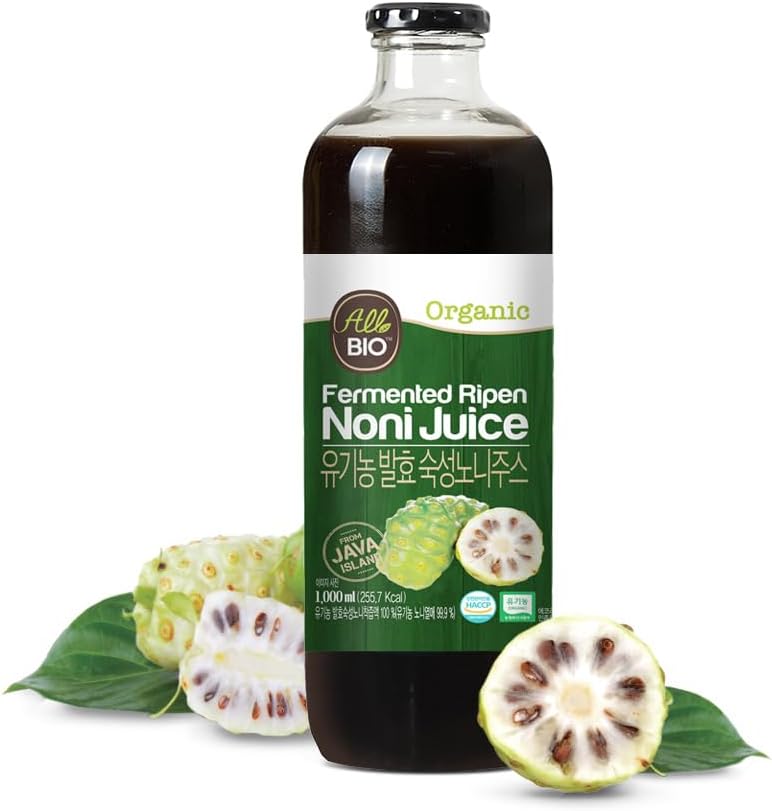 ALL BIO - Suco de NONI Orgânico Java – Extrato – 1L – 100% Puro Resveratrol