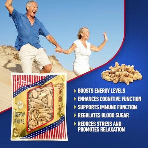 NATURAURA - Raízes de Ginseng Americano Premium – Energia Natural | Marca: Premium American Ginseng Roots