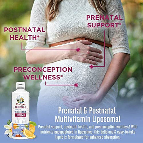 MaryRuth Organics - MaryRuth’s Prenatal: Suplemento Vitamínico para Gestantes – Fórmula Especializada com Nutrientes Essenciais – 60 Cápsulas