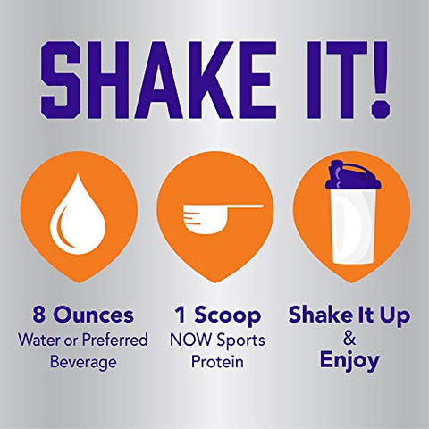 NOW Foods - NOW Sports Nutrition: Whey Protein 26g com BCAAs, Sabor Baunilha Cremosa, Pó 6 Libras