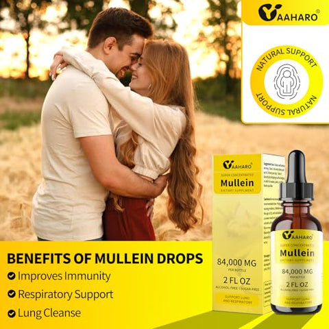 YAAHARO - Gotas de Verbascum para os Pulmões – Apoio à Limpeza Pulmonar | Marca: Verbascum
