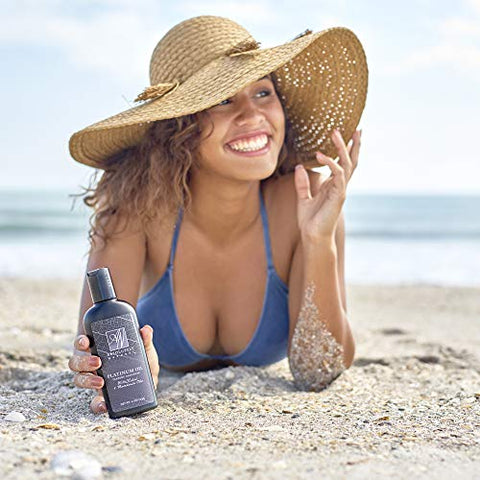 Absolutely Natural - Óleo Bronzeador Platinum Dark – Loção Orgânica para Bronzeamento com Bronzer para Uso Externo – 100ml