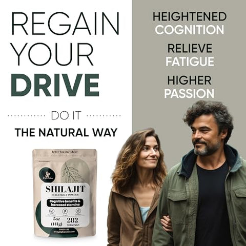 Jungle Powders - Shilajit em Pó para Homens 10:1 Extrato 141g 282 Porções Pó de Ácido Fúlvico, Suporte Imunológico e Energético, Composto Mineral para Homens Shilajit Cru