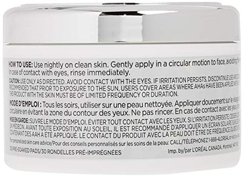 L'Oreal Paris - L’Oréal Paris Revitalift Bright Reveal Pads com Ácido Glicólico, Reduz Rugas – 50g