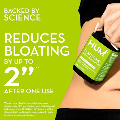 Digest and Detox – Flatter Me: 18 Enzimas Digestivas para Apoiar a Quebra de Alimentos e Limpeza Diária. Ervas Detoxificantes e Algas Orgânicas para um Detox Natural e Pele Limpa - HUM