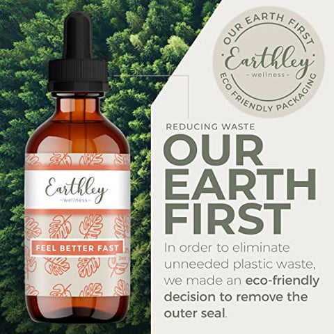 Feel Better Fast – Raiz de Equinácea, Funcho, Raiz de Astrágalo, Flor de Sabugueiro e Canela – Novo Tamanho (50 ml) - Earthley Wellness