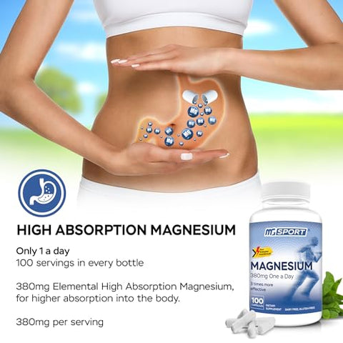 MgSport - MGSPORT Suplemento de Magnésio – Alta Absorção com Vitaminas B6, D, E – Alivia Cãibras nas Pernas | MGSPORT Magnésio – Alta Absorção com Vitaminas B6, D, E – Alivia Cãibras nas Pernas