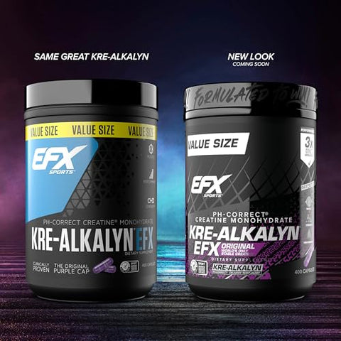 Kre-Alkalyn EFX | Creatina Monohidratada em Cápsulas pH Correto | Força, Crescimento Muscular | 120 Cápsulas - EFX Sports