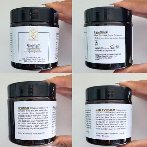 MS - Luva Esfoliante Kessa Mitt – Removedor de Pele Morta e Limpeza Profunda dos Poros – por MoroccanSource (conjunto de 3 peças)