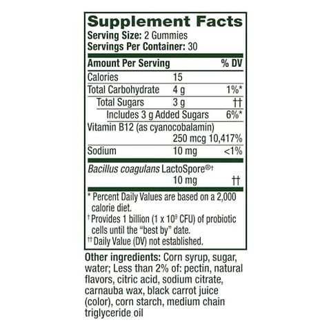 Probiótico, Alívio de Inchaço na Digestão de Alimentos, Probióticos para Mulheres e Homens, Probiótico Ajuda a Aliviar Inchaço Ocasional*, Com Vitamina B12 para Auxiliar na Digestão de Alimentos - Align