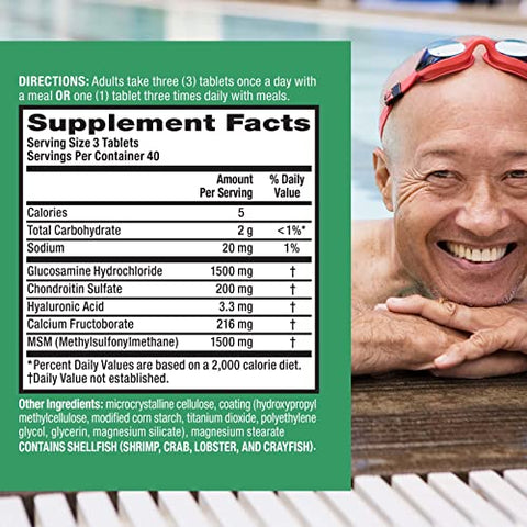 Advanced Glucosamina Condroitina MSM Suporte Articular, Melhora Mobilidade Conforto Força Flexibilidade – Marca Move Free - Move Free