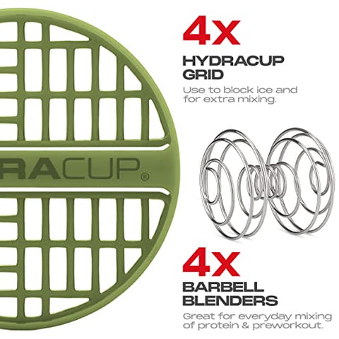 OG [4 Pack] Conjunto de 20 oz (591 ml) Garrafas Agitadoras Pequenas para Misturas de Proteínas, Copos Agitadores com Bola Misturadora, Viagem, Livre de BPA (Conjunto Multicolorido) - Hydra Cup