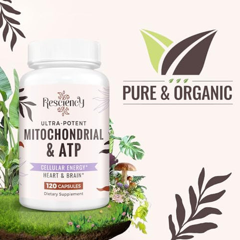 Resciency - 2326 MG Suplementos Mitochondrial com ATP, Vitaminas, CoQ10