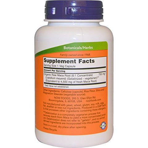 Maca Crua 750mg 6:1, 90 Cápsulas Vegetais (Pacote com 2) – Energia Natural e Equilíbrio Hormonal - NOW Foods
