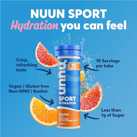 Sport: Tabletes de Bebida Esportiva Rica em Eletrólitos, Sabor Misto de Citrus Berry, Caixa com 4 Unidades (40 porções), Bebida Esportiva para Reposição de Eletrólitos Essenciais Perdidos - Nuun