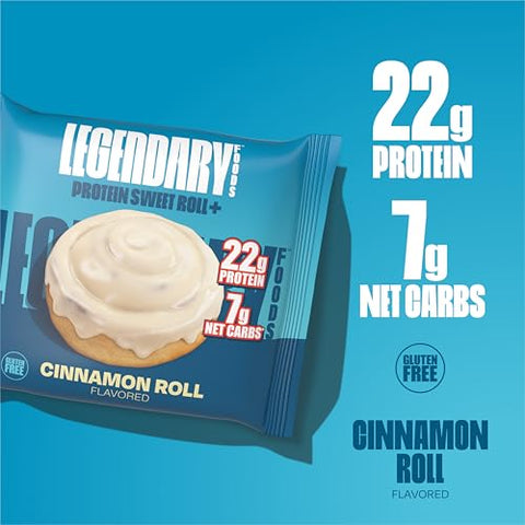 Legendary Foods - Barras de Proteína Doce Boosted 22g – Substituto de Refeição com Baixo Carboidrato – 10 Lanches Proteicos sem Glúten – Barras de Lanche Keto Saudáveis – Baixo Açúcar