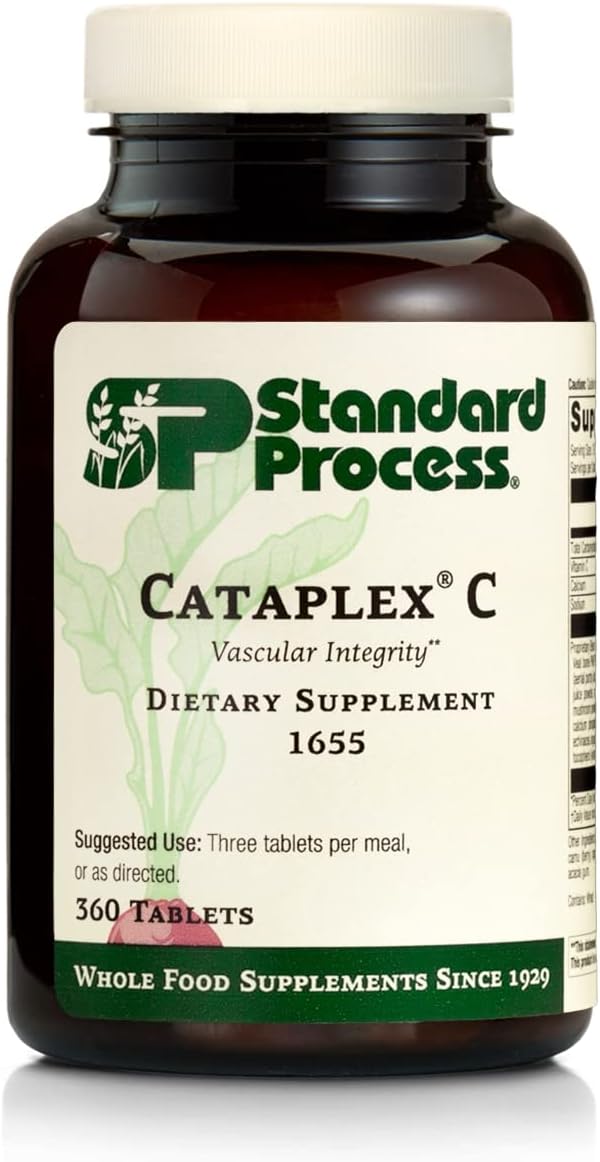 Standard Process Inc. - Standard Process Cataplex C – Suporte Imunológico, Suporte Adrenal e Saúde da Pele e dos Ossos com Vitamina C, Citrato de Magnésio, Cálcio, Lecitina de Girassol e Mais – 360 g