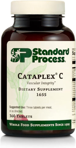 Standard Process Inc. - Standard Process Cataplex C – Suporte Imunológico, Suporte Adrenal e Saúde da Pele e dos Ossos com Vitamina C, Citrato de Magnésio, Cálcio, Lecitina de Girassol e Mais – 360 g