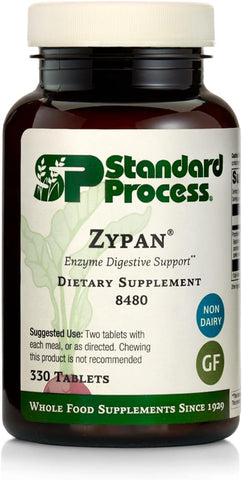 Standard Process Inc. - Standard Process Zypan – Suplemento de Suporte à Saúde Digestiva – HCI com Pancreatina, Betaina Hidroclorídrica – 60 cápsulas