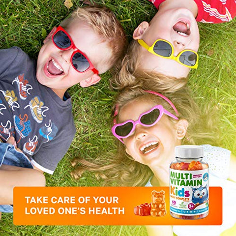 Gummies Multivitamínicos Infantis – 14 Vitaminas Essenciais para Crianças de 2 anos – Vitamina A C D E B6 B12 Zinco Biotina – Multivitamínicos em formato de Goma para Crianças – Tudo em um só produto - DR. MORITZ