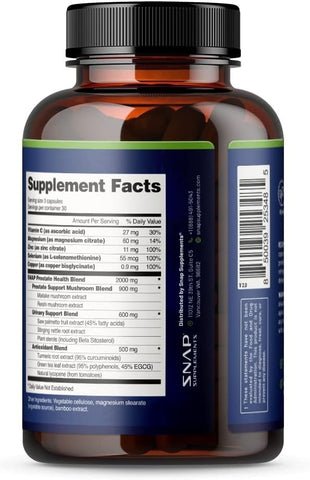 Suporte para a Saúde da Próstata com Extrato Orgânico de Saw Palmetto – Suplemento Natural para Homens - Snap Supplements