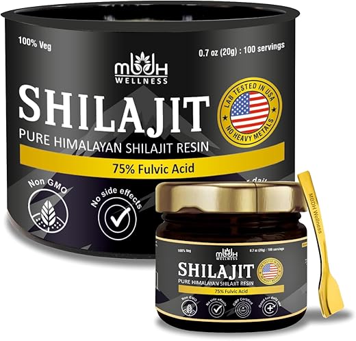 MBDH Wellness - Resina Premium de Shilajit do Himalaia Puro – 100% Natural – 30g