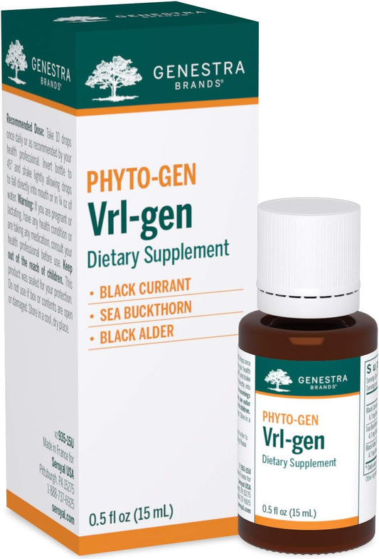 Vrl-gen | Suplemento Herbal de Groselha Negra, Espinheiro Marítimo e Amieiro Negro | 15 ml - Genestra Brands