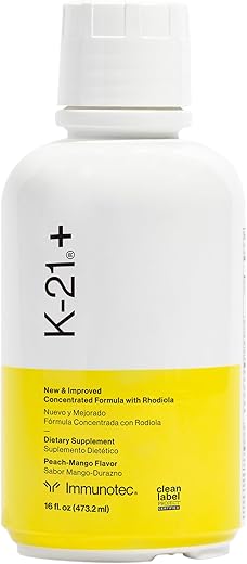 K-21Plus – Adaptógeno Herbal com Raiz de Rhodiola Rhosea – Energia, Humor e Suporte ao Estresse – 100g - Immunotec